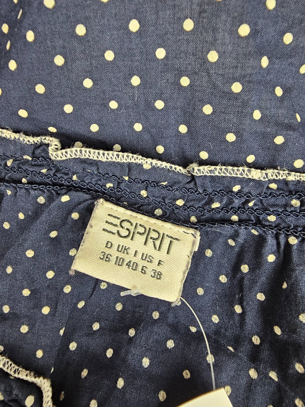 EK5481 Damen Bluse von Esprit, blau, weiß gepunktet, Gr. 365