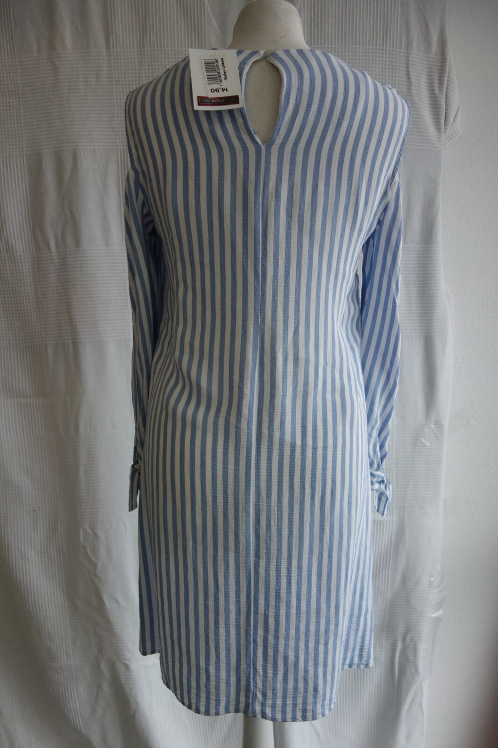 EK1707 Damen Kleid von Esprit, blau/weiß, Gr. 362