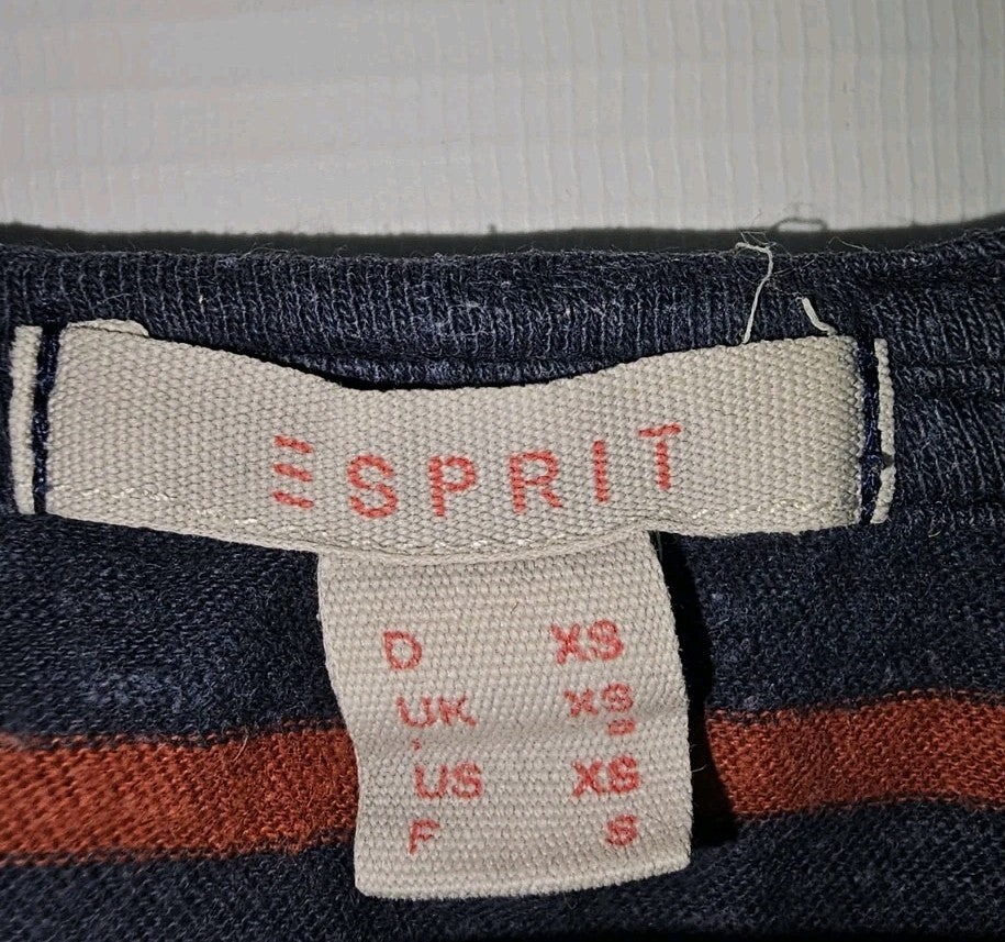 EK8129 Damen Langarmshirt von Esprit, blau-orange, Gr.XS1