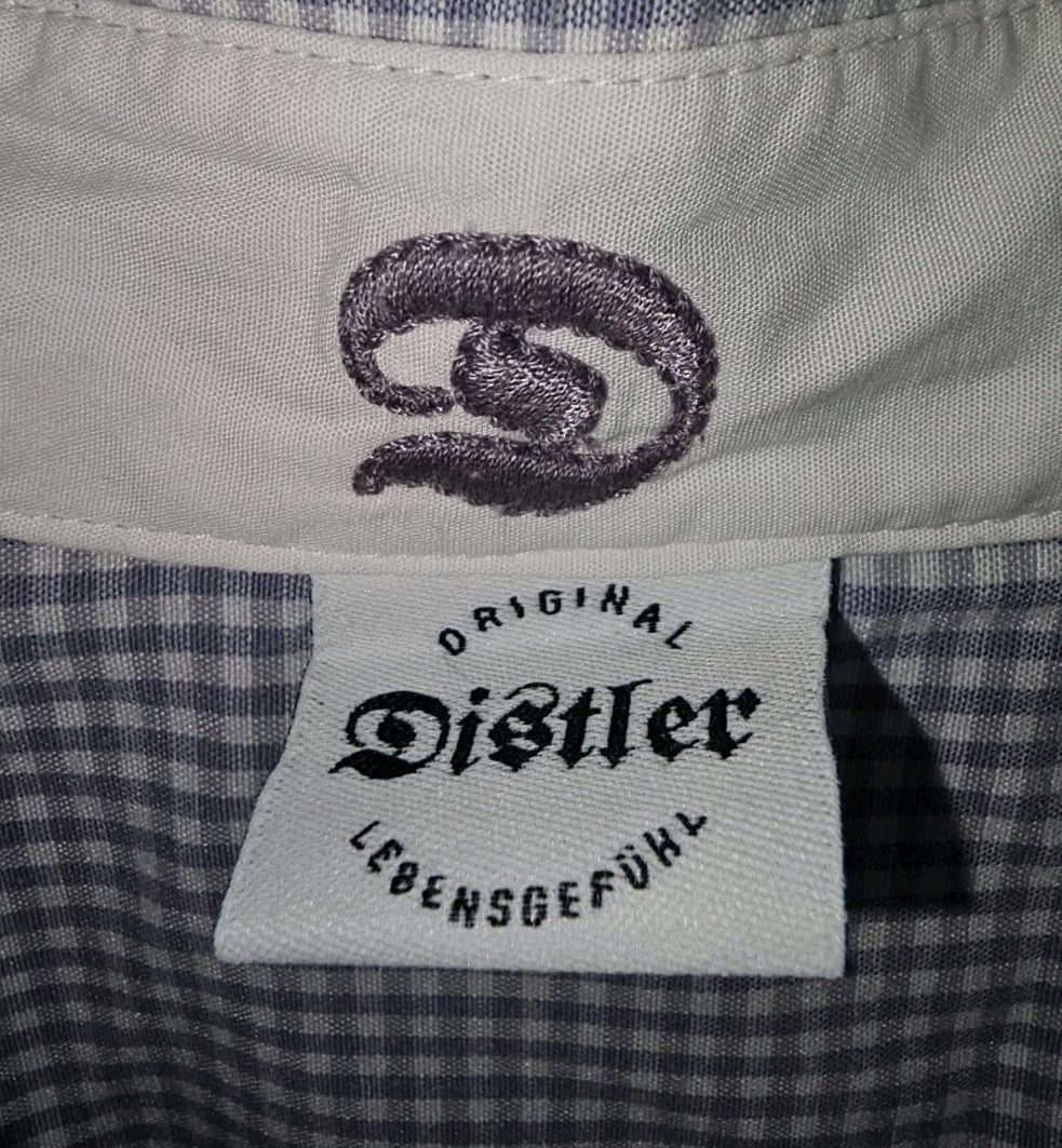 EK11121 Damen Bluse von Distler, blau-weiß, Gr.402