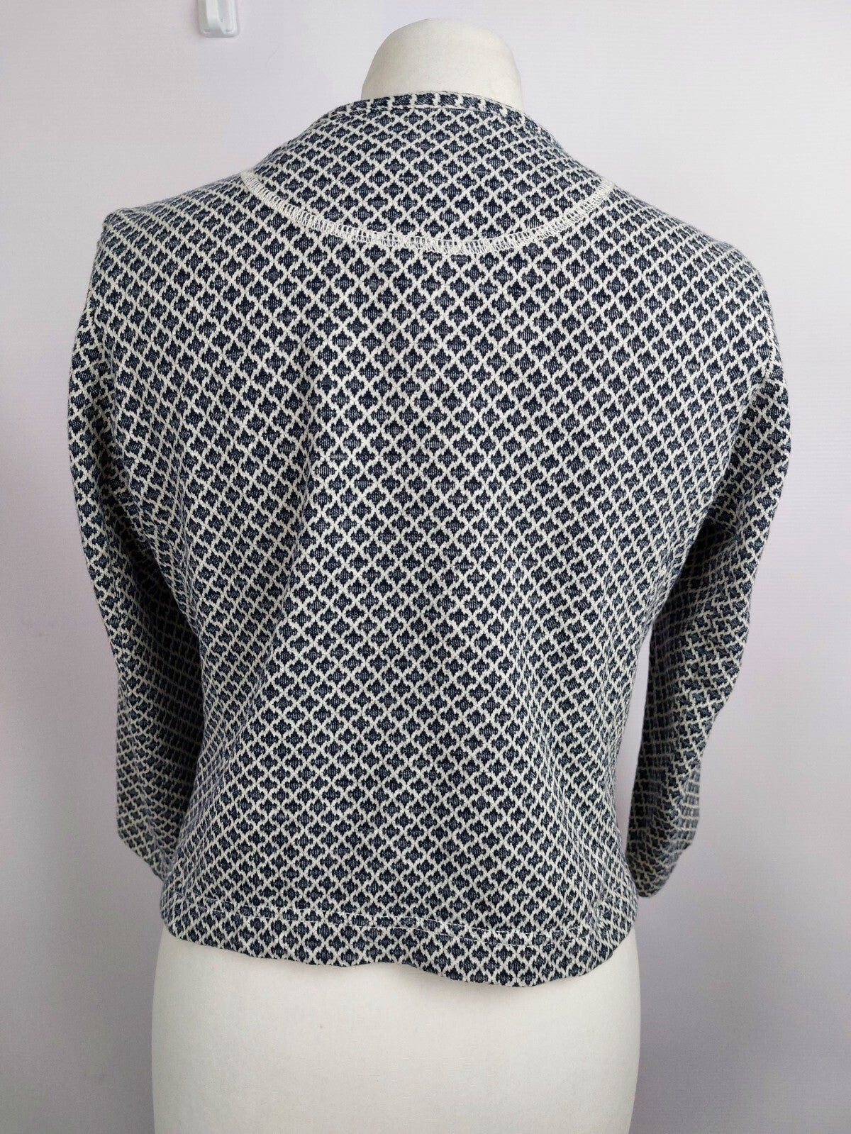 EK4480 Damen Strickjacke von Opus, blau-weiß, Gr.364