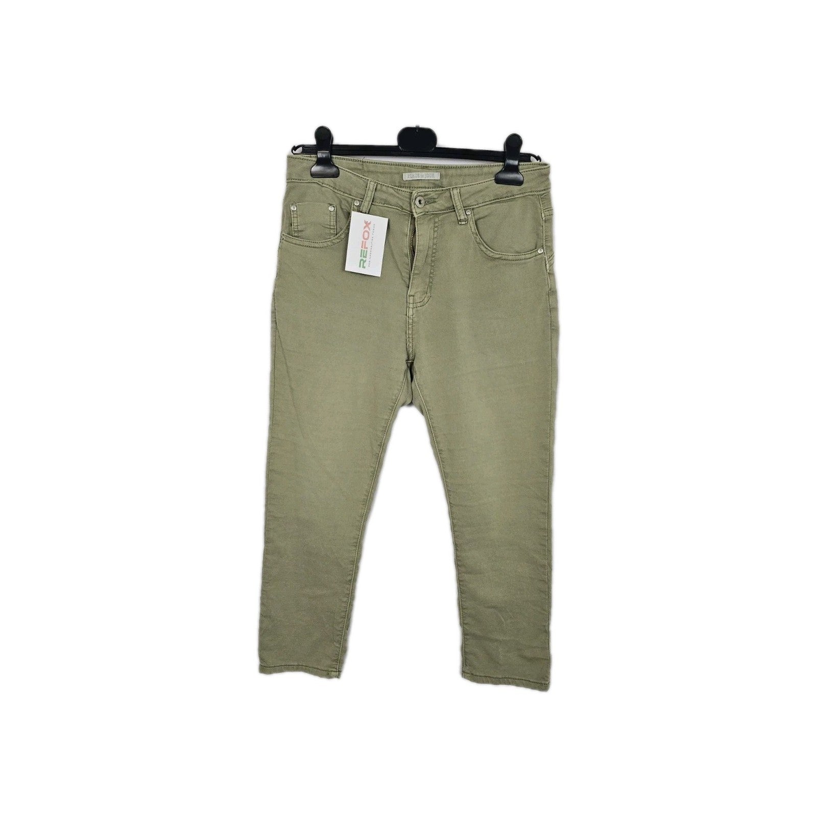 EK11125 Damen Hose Place Du Jour Gr.M Oliv Grün Hosenbund 38cm0