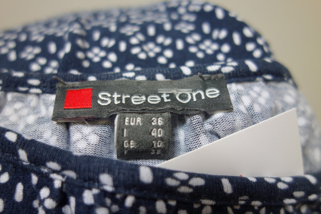 EK1994 Damen Top von Street One, blau-weiß, Gr. 365