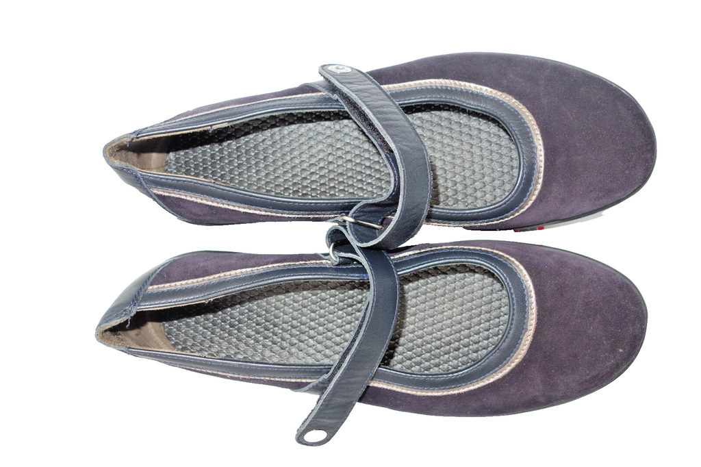 ES0001 Damen Ballerinas von Semler, 41, blau Echt Leder3