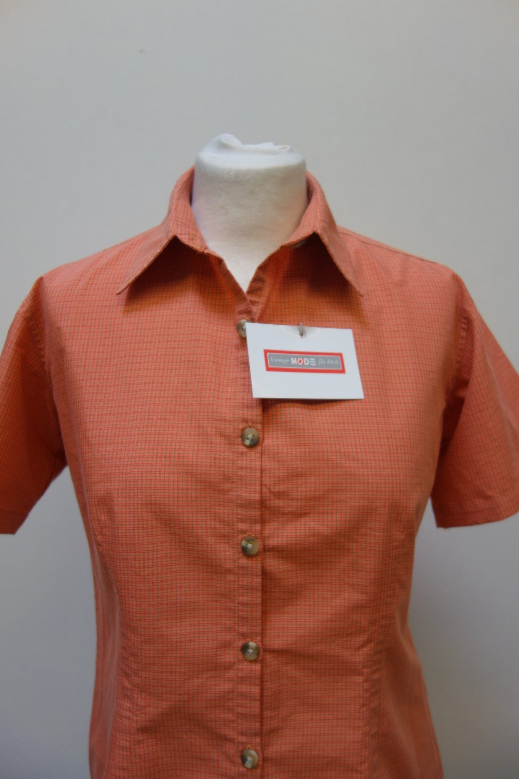 EK3190 Damen Bluse von Columbia, orange kariert, gr. S2