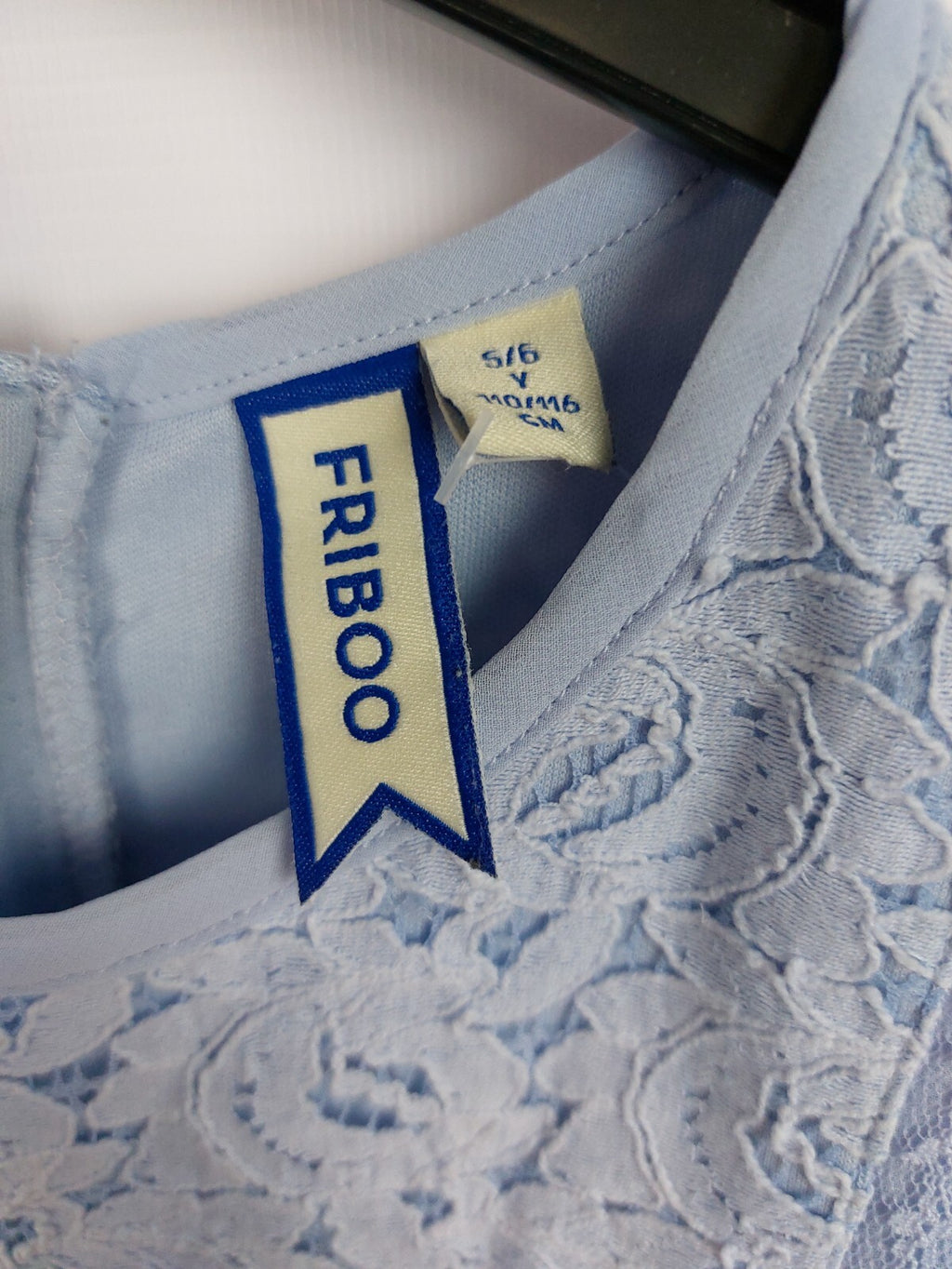 EK1914 Mädchen Kleid von Friboo, hellblau, Gr.110/116 (5/6 Y)2