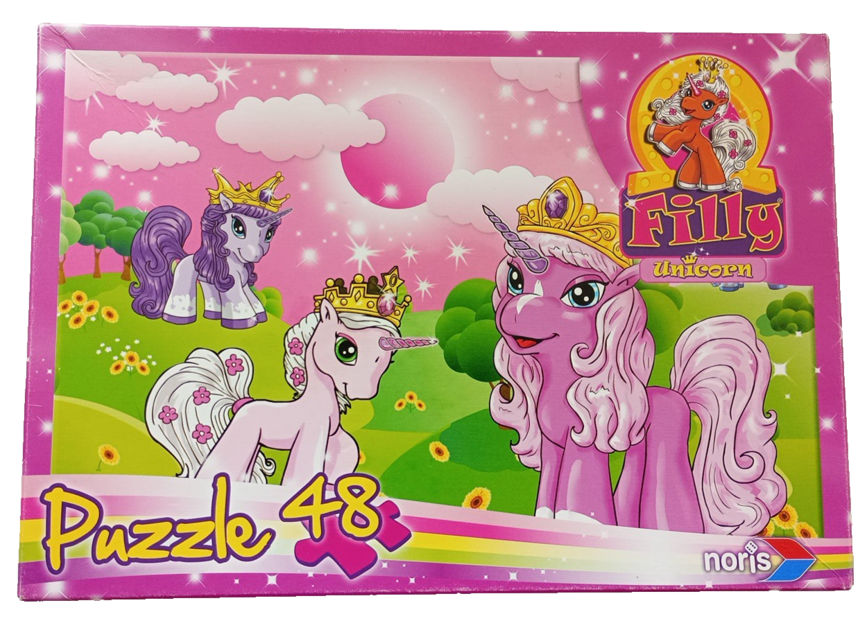 EB3582 Puzzle Filly Unicorn Pony  m Eionhorn Pferde 48 Teile noris0