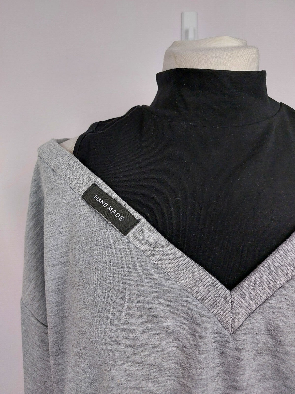 EK5114 Damen Pullover von Dazy, grau/schwarz, Gr. S1