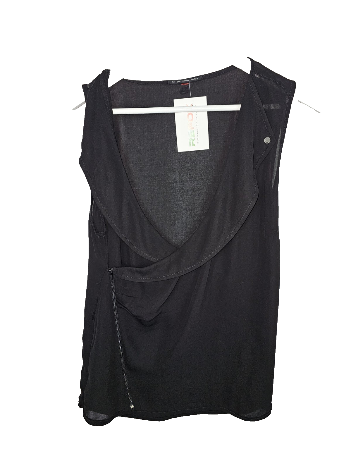 EK7379 Damen Bluse, Schwarz, Gr.M0