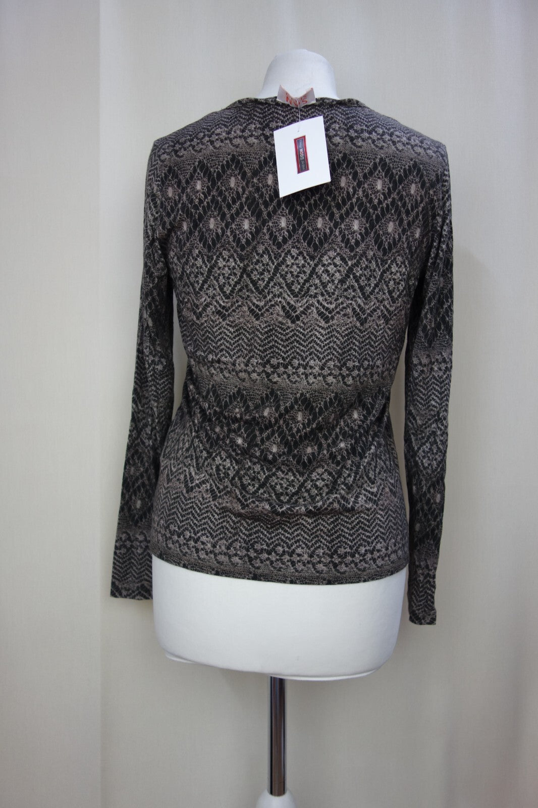 EK3632 Damen Shirt von San Setto, braun gemustert, Gr. 363