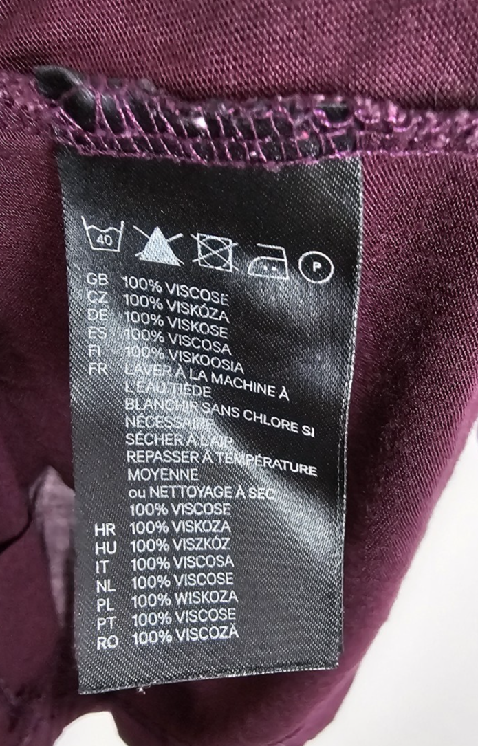 EK8226 Damen Bluse von H&M,  Weinrot, Gr. M3