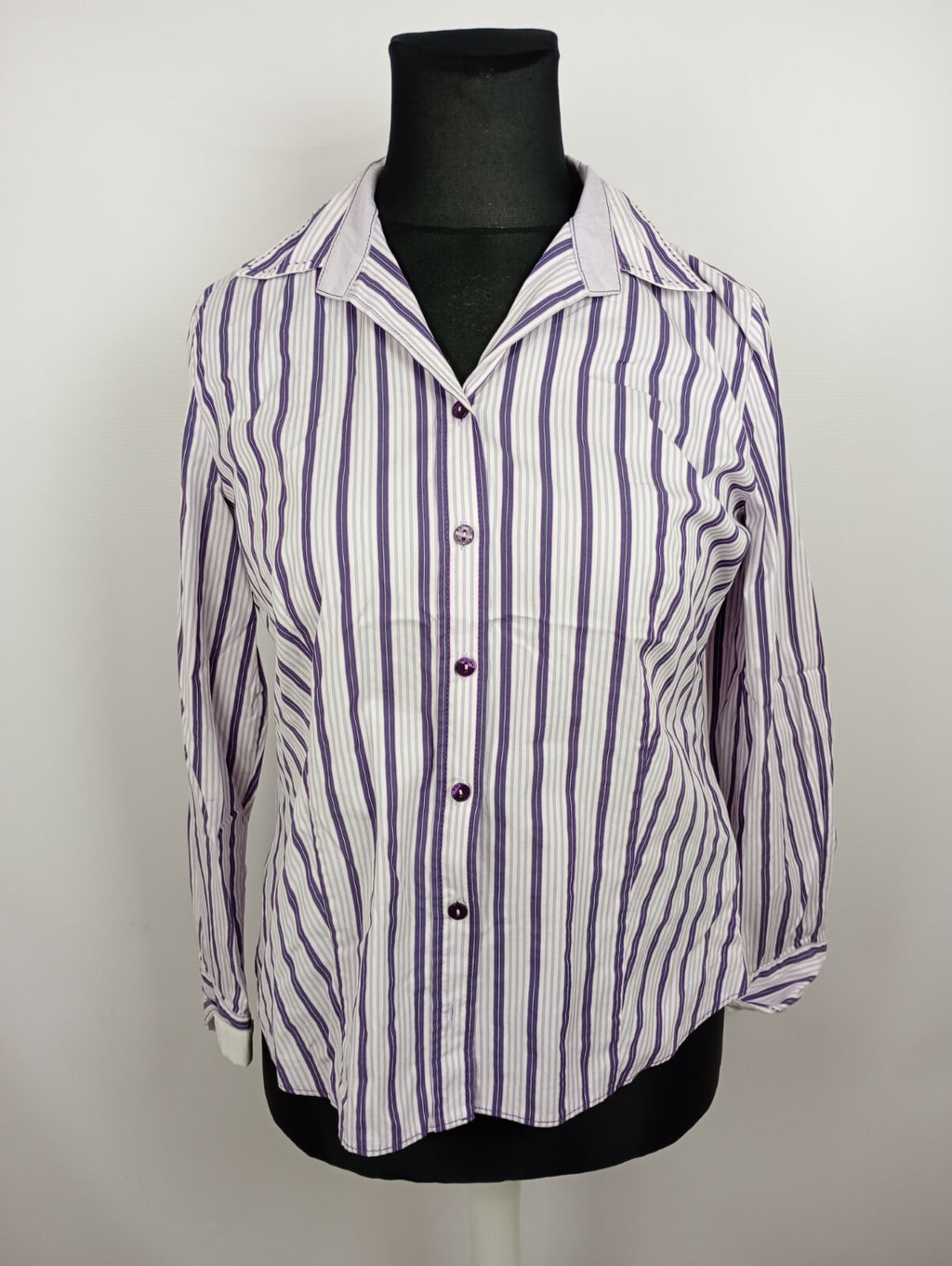 EK5337 Damen Bluse von Gerry Weber, lila/weiß gestreift, Gr. 440