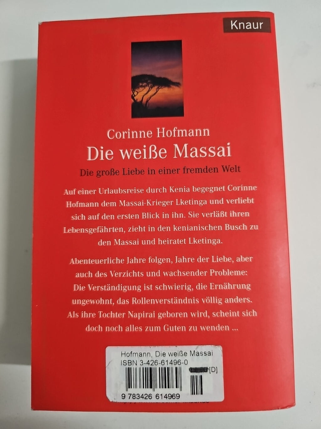 EB1632 Corinne Hofmann "Die weiße Massai", Taschenbuch,gut Erscheinungsjahr 20002