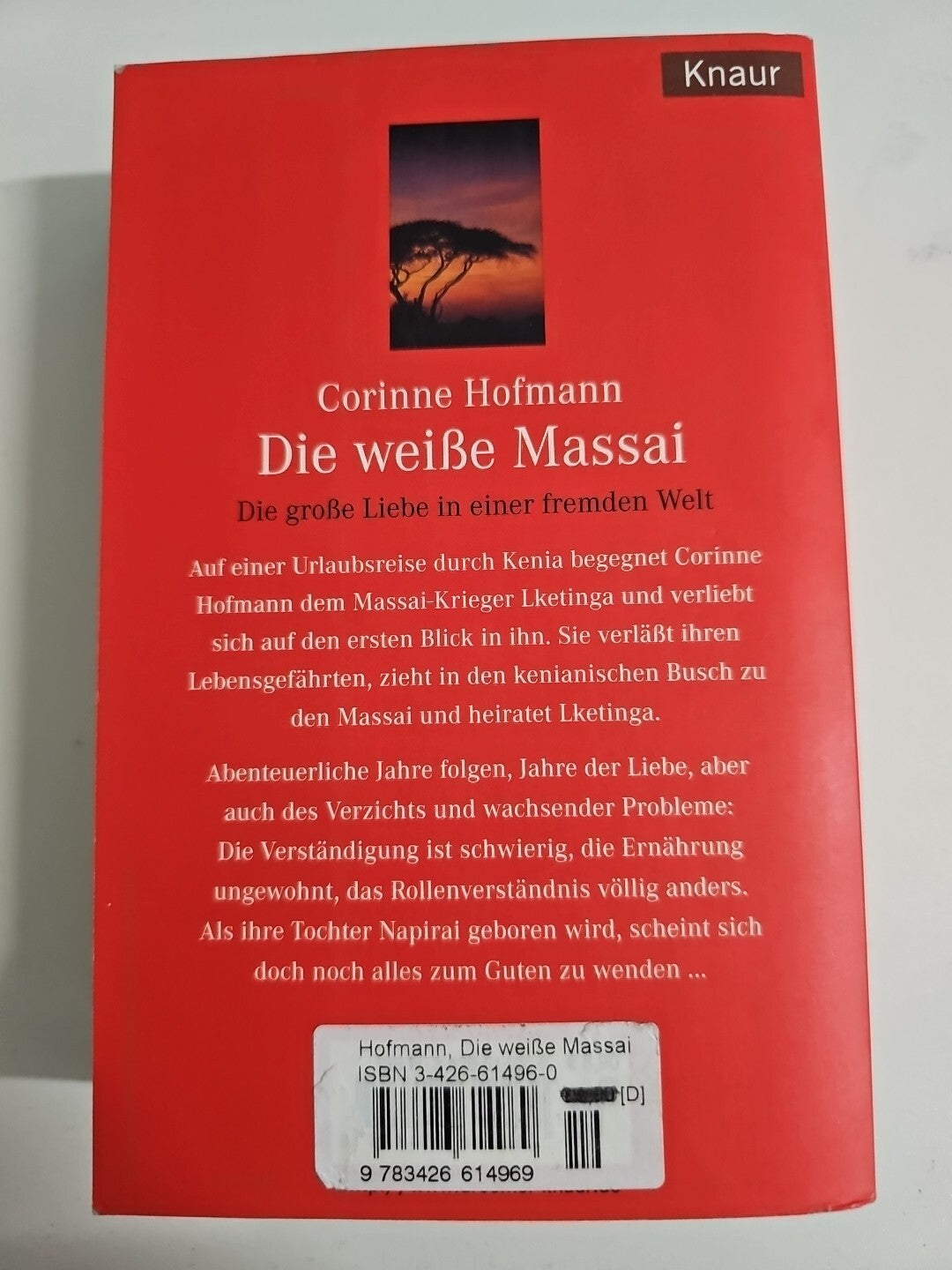 EB1632 Corinne Hofmann "Die weiße Massai", Taschenbuch,gut Erscheinungsjahr 20002