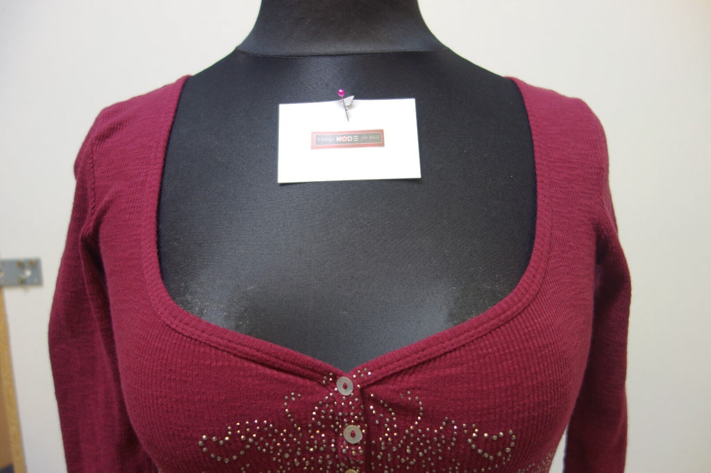 EK1882 Damen Shirt von Zara, weinrot, Gr. S1