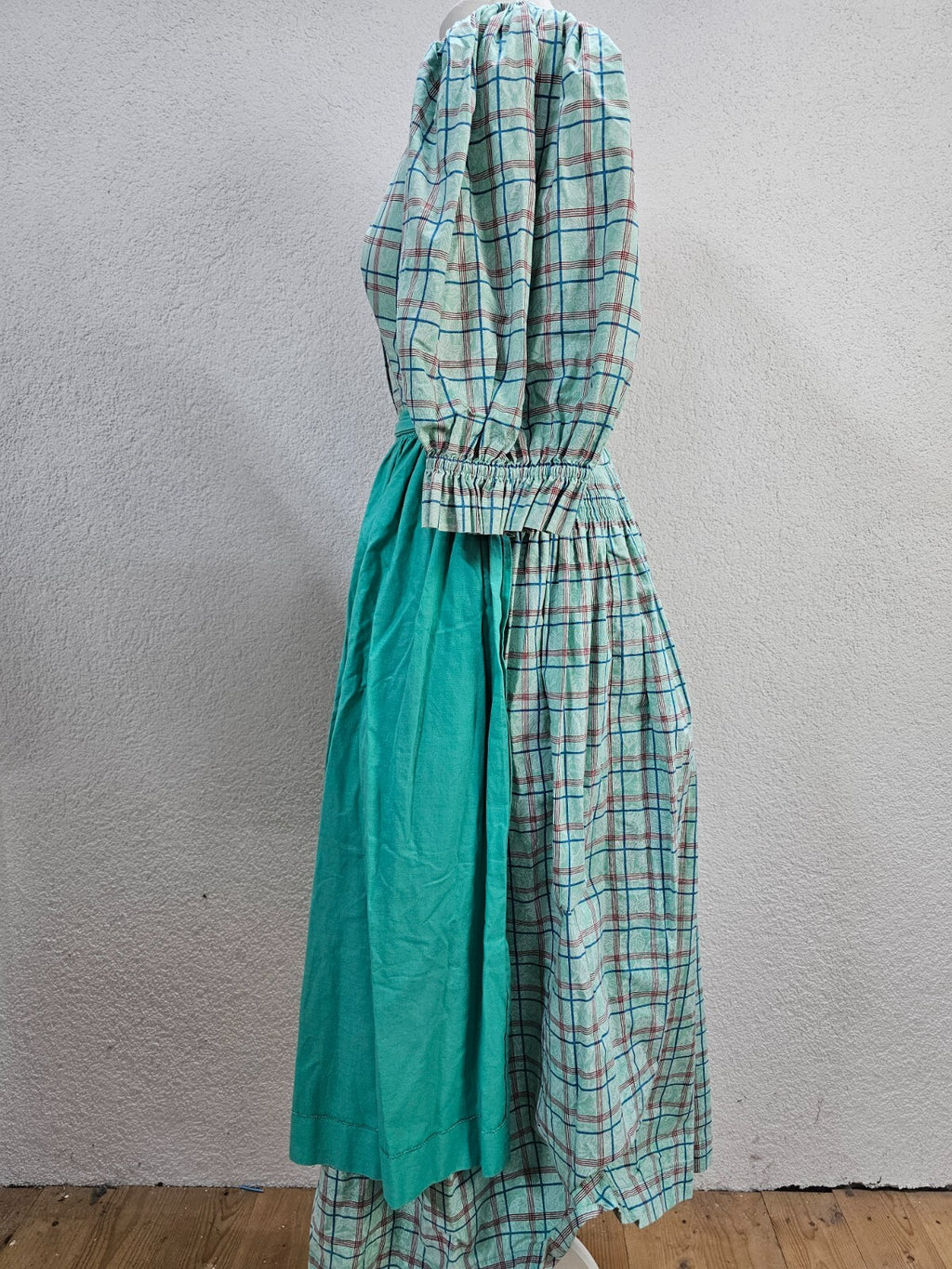 EK1569 Damen Dirndl, mintgrün, kariert, Gr. M4