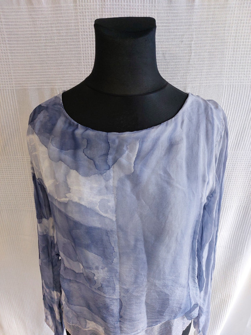 EK0318 Damen Bluse von Diff, blau, Gr.L1