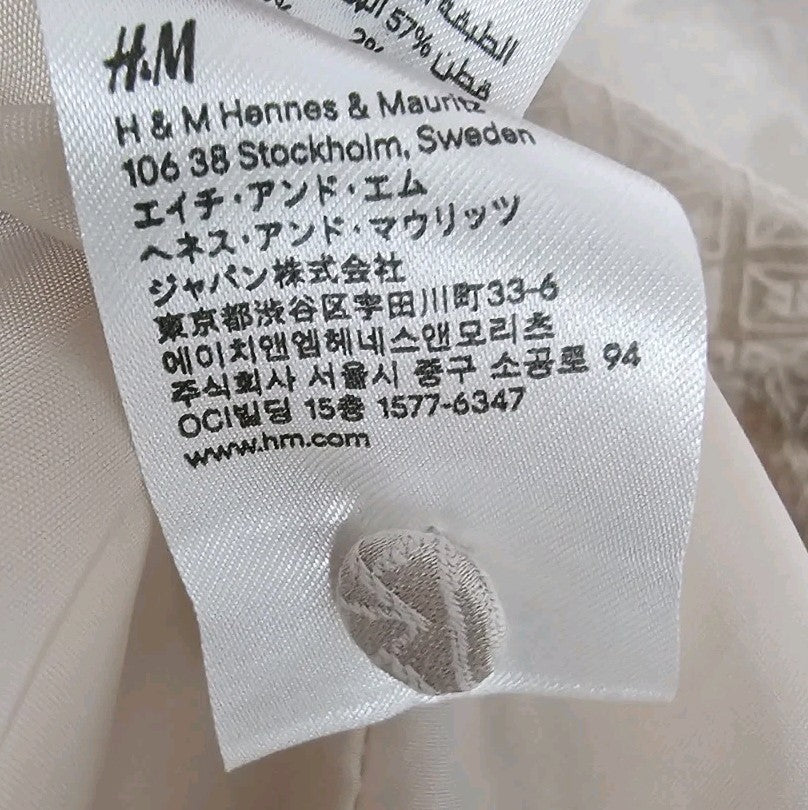 EK8540 Damen Kleid von H&M,  Beige, Gr. Ca. 367