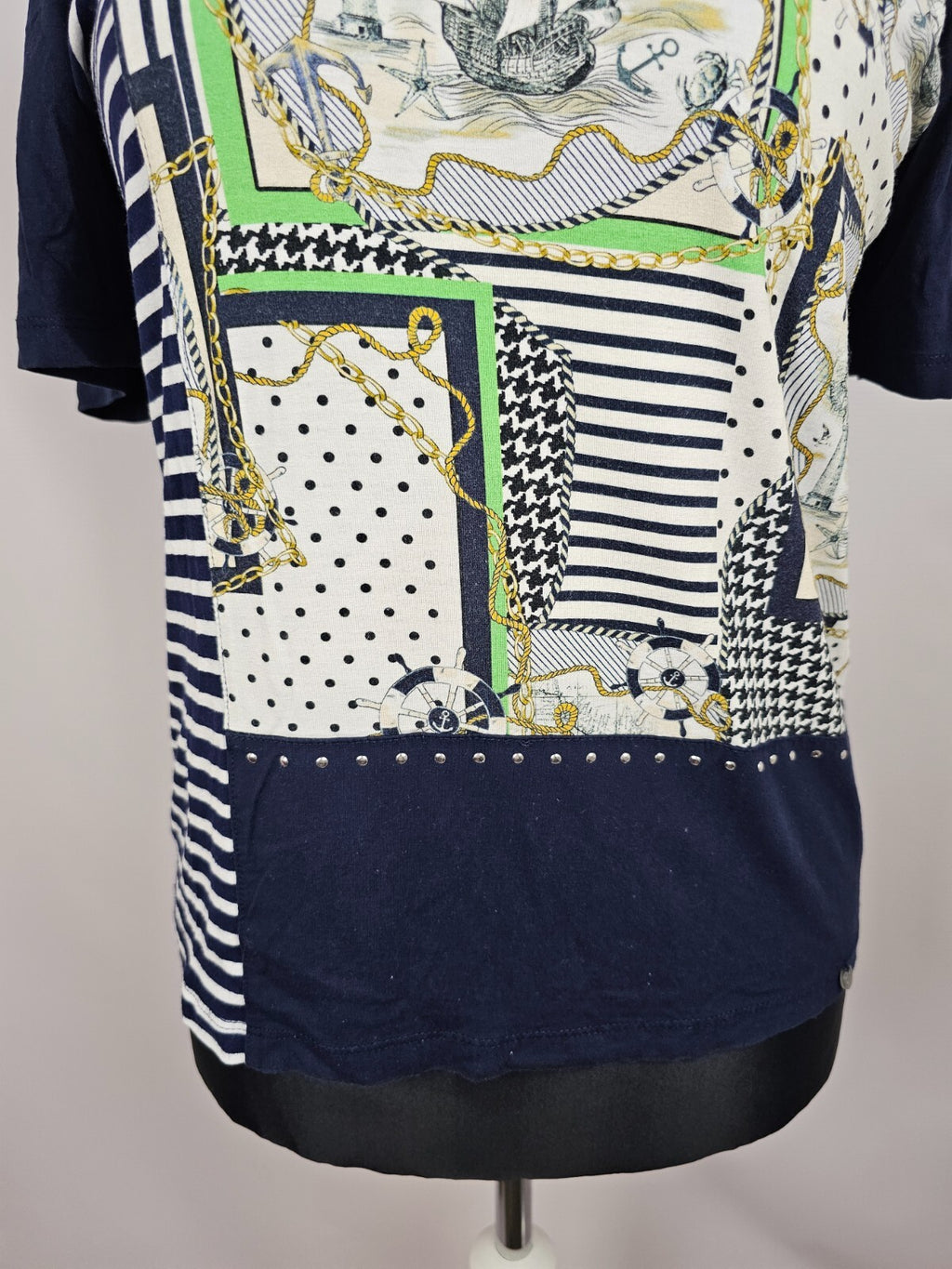 EK5729 Damen T-Shirt von Gollehaug, blau-weiß, Gr.422