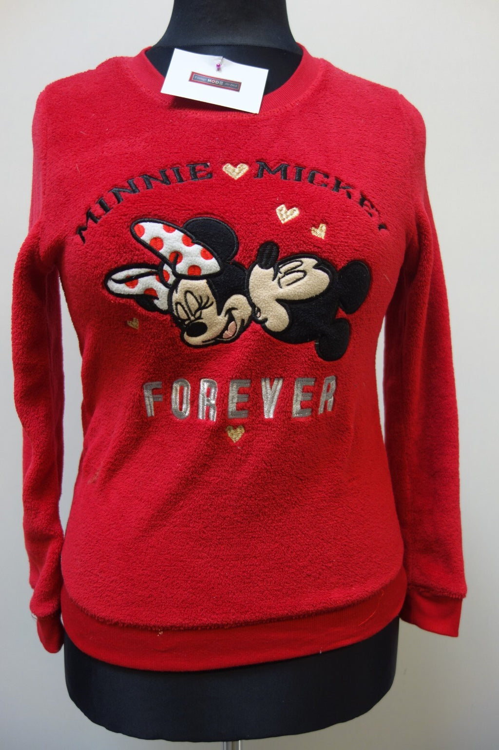 EK1705 Damen Disney Pullover, rot, Gr. XS0