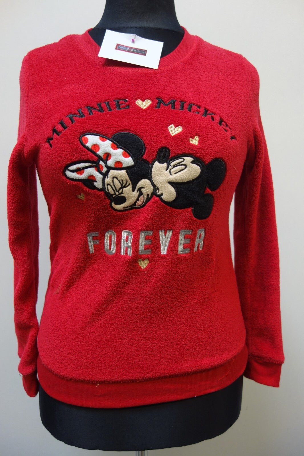 EK1705 Damen Disney Pullover, rot, Gr. XS0
