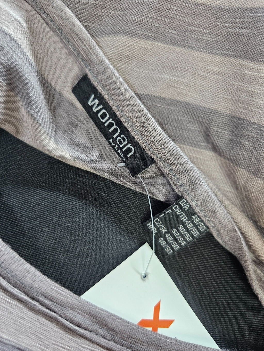 EK3583 Damen T-Shirt von Woman by Tchibo, braun/grau, Gr.48/505