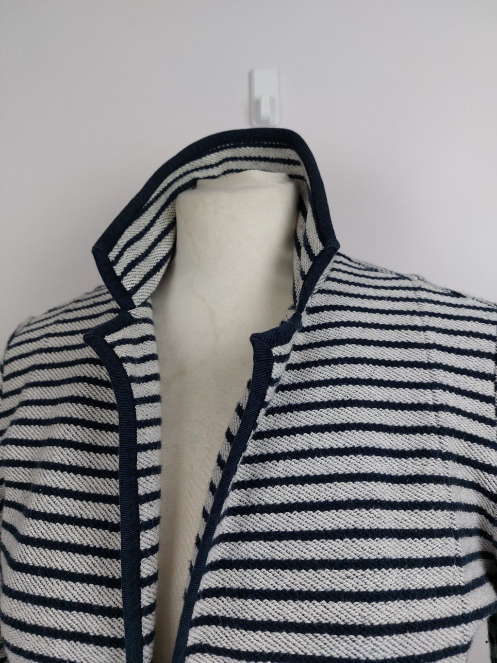 EK4494 Damen Blazer von Lands`end, blau-weiß, Gr.S3