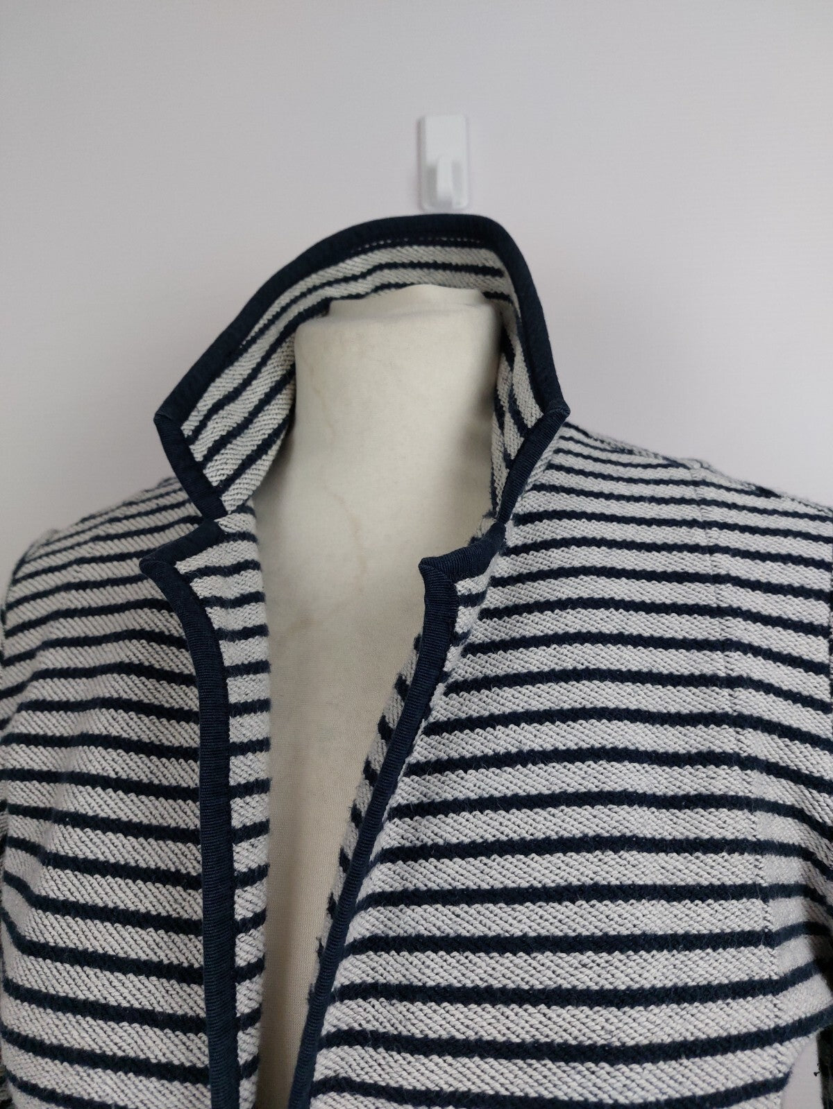 EK4494 Damen Blazer von Lands`end, blau-weiß, Gr.S3