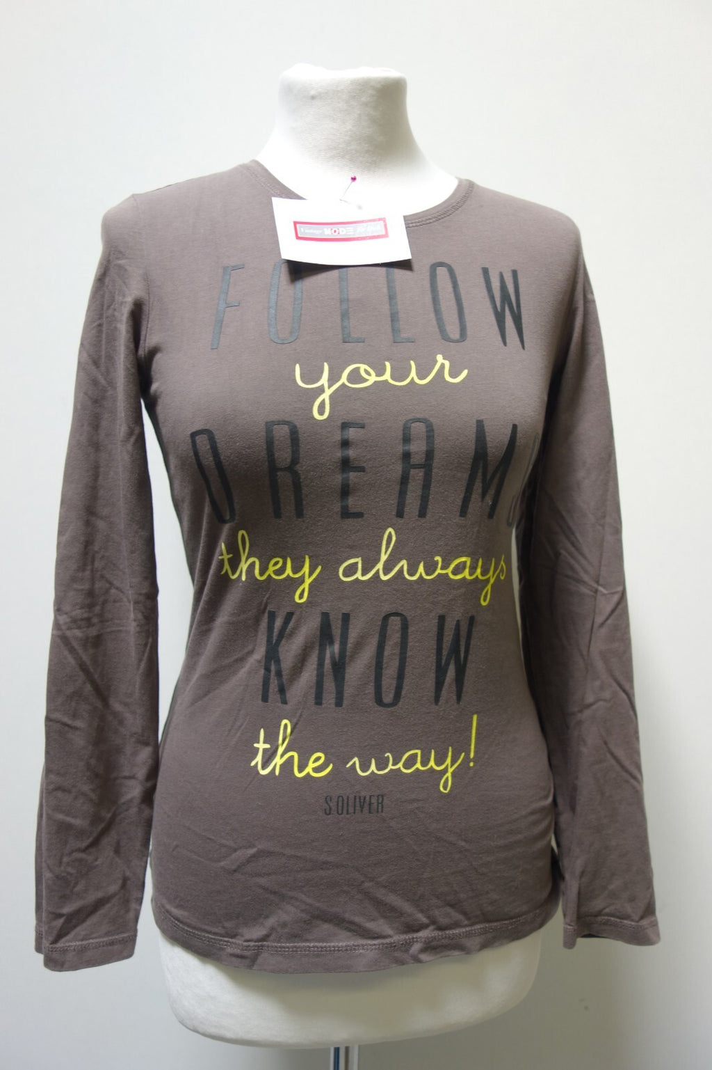 EK0770 Mädchen Langarmshirt von s.Oliver, braun, Gr. 1640