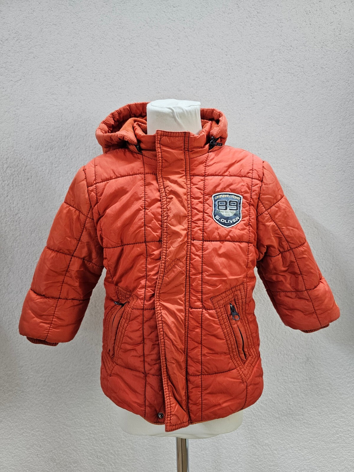 EK4807 Jungen Winterjacke von s.Oliver, orange, Gr.92/980