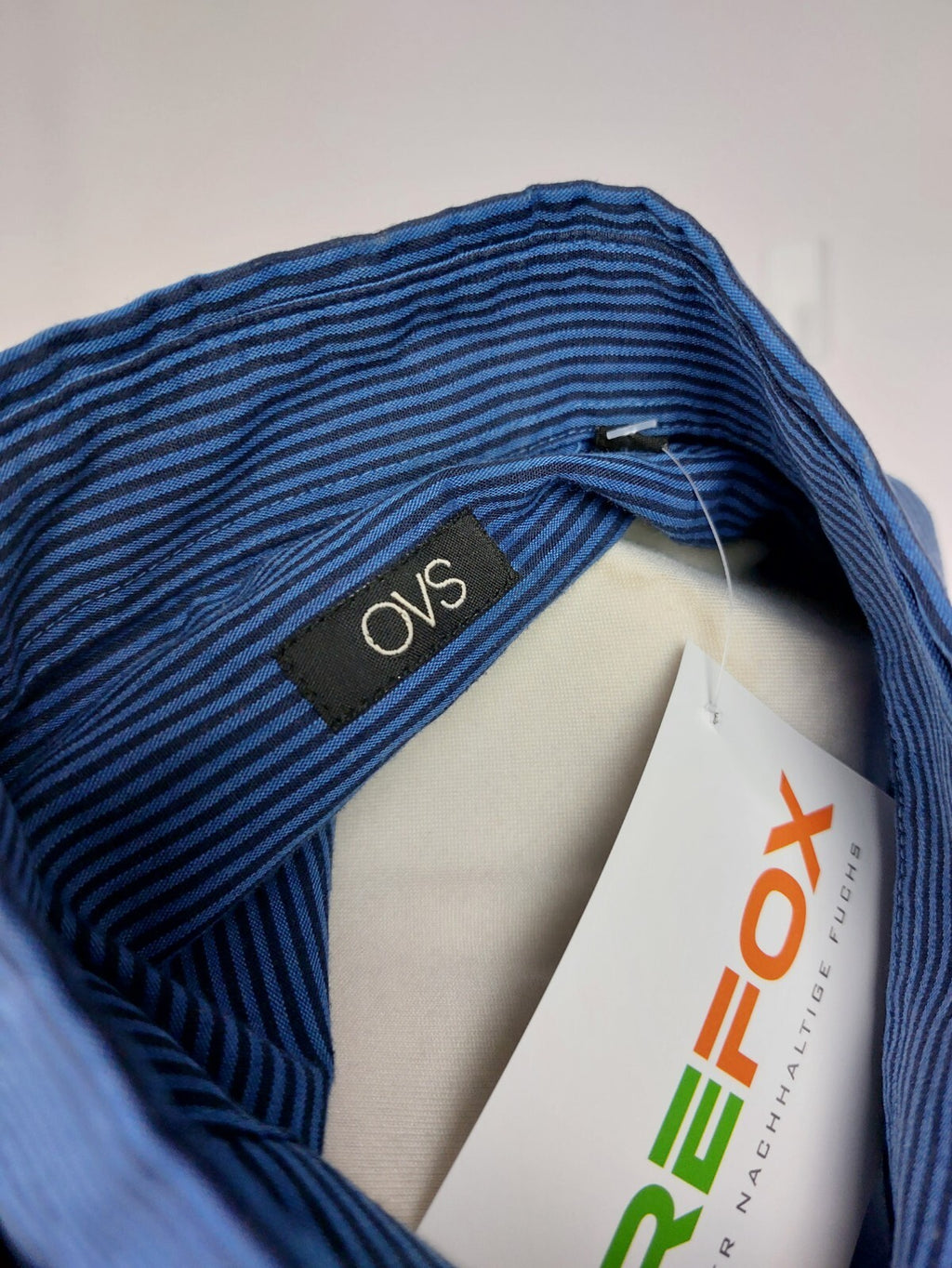 EK5112 Herren Hemd von OVS, blau, gestreift, Gr. 417