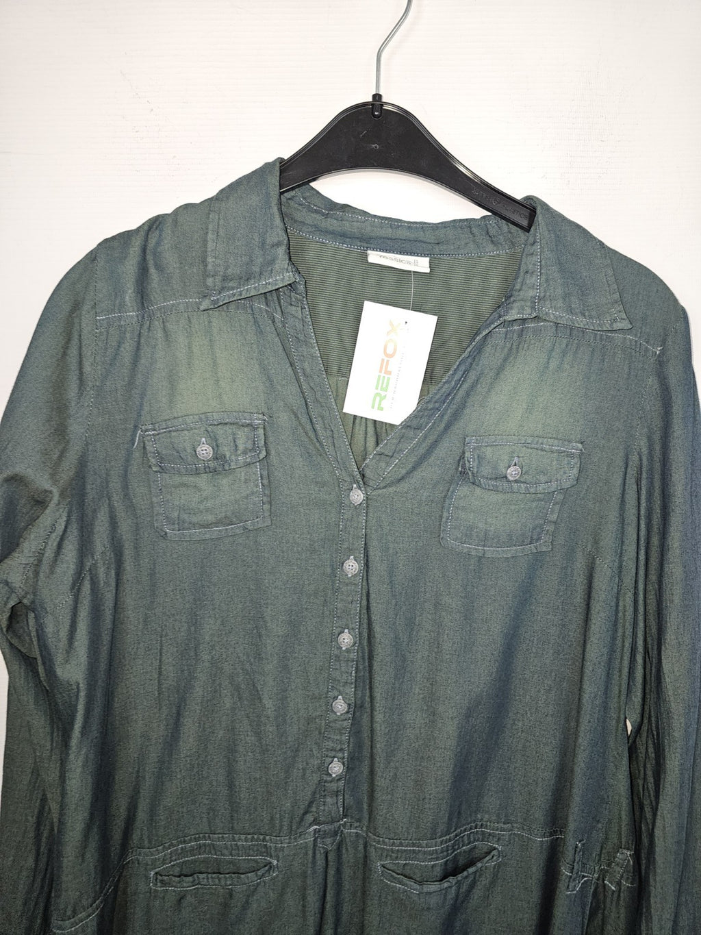 EK8973 Damen Bluse von C&A, Dunkelgrün, Gr. 461