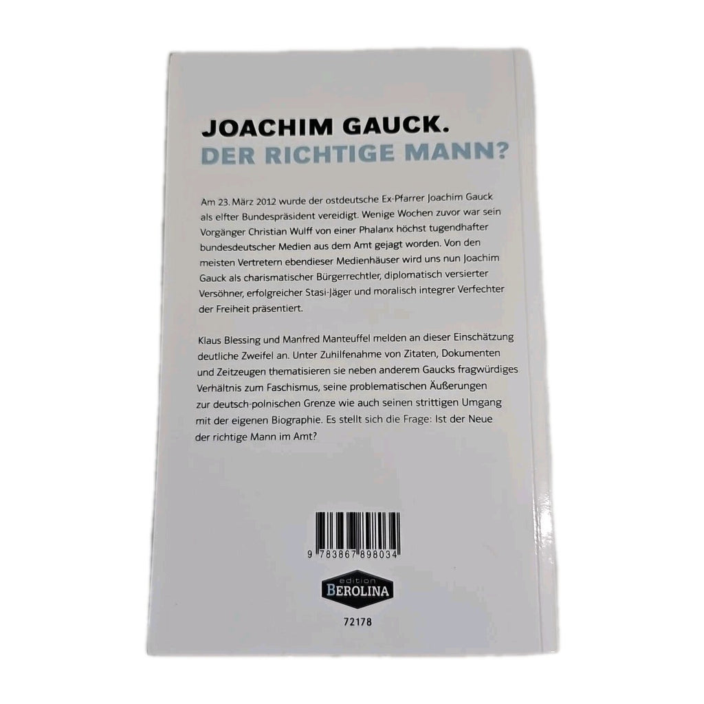 EB3285 Joachim Gauck. Der richtige Mann? von K. Blessing, M. Manteuffel1