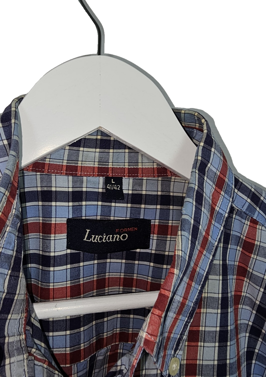 EK7554 Herren Hemd von Luciano, blau-rot, Gr.L (41/42)2