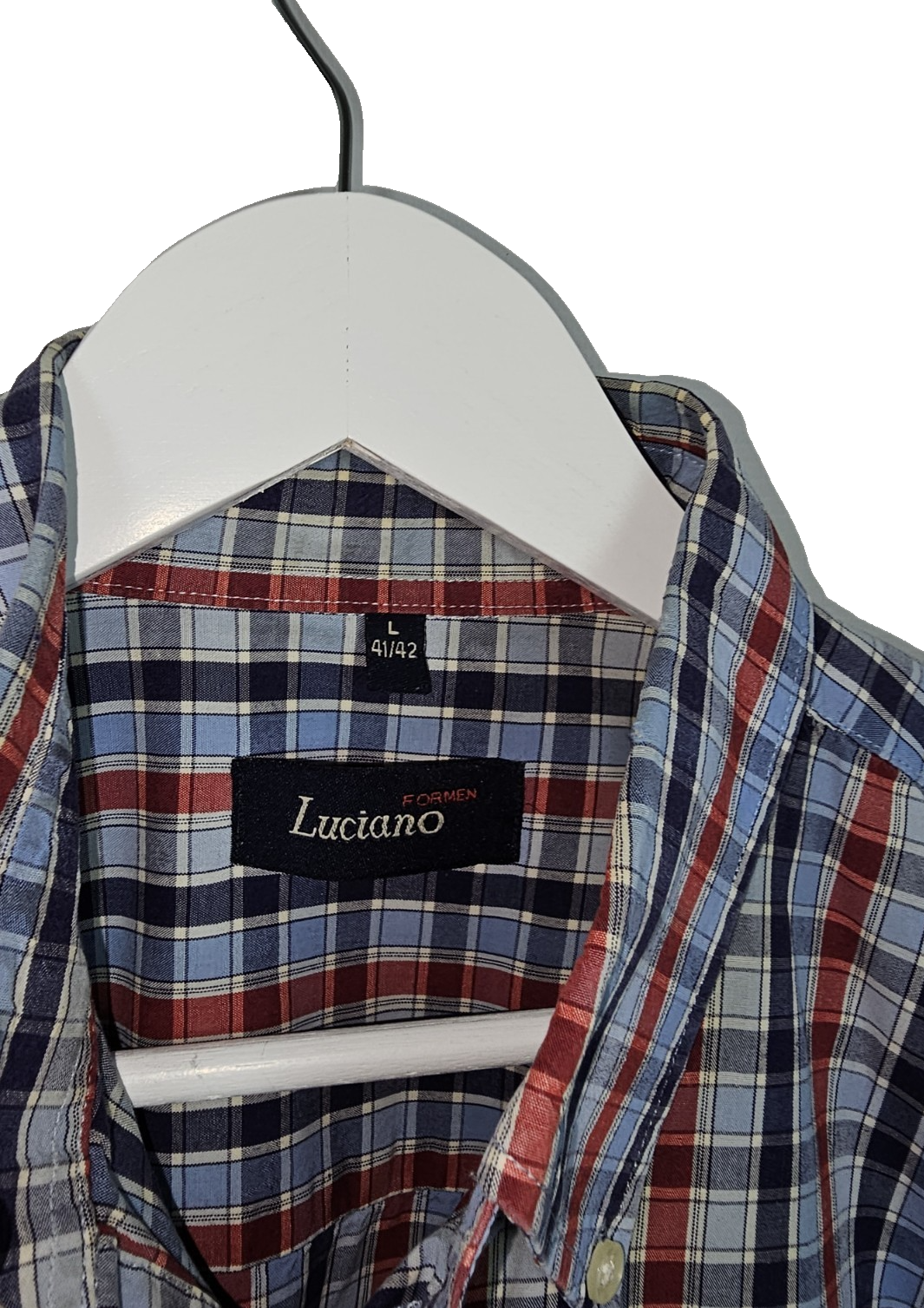 EK7554 Herren Hemd von Luciano, blau-rot, Gr.L (41/42)2