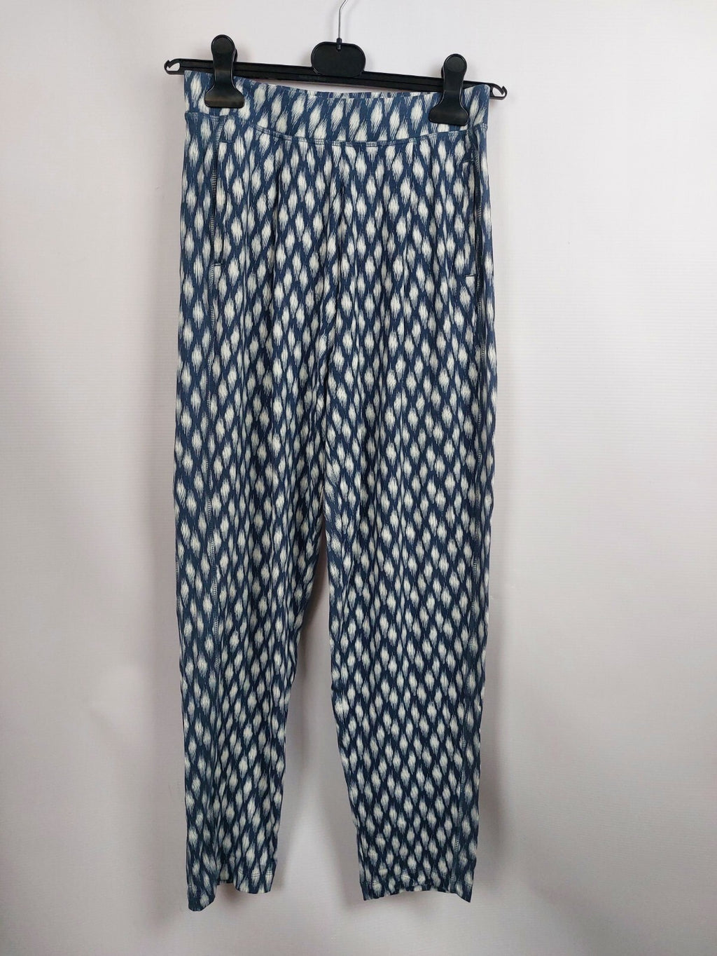 EK3718 Damen Stoffhose von M&S, blau/weiß, Gr. 36 reg.0