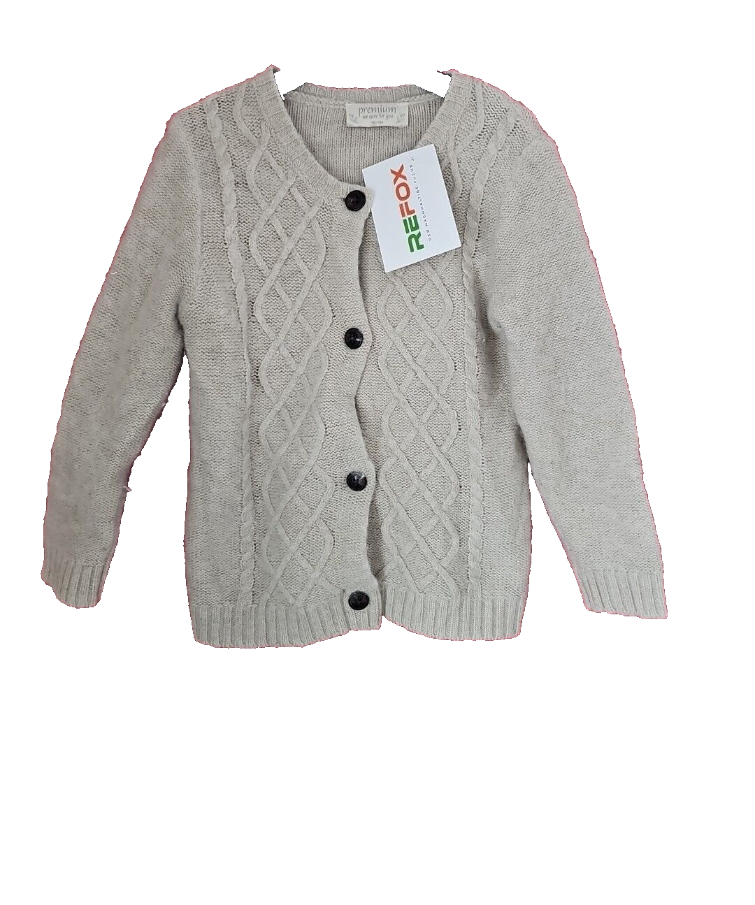 EK4624 Kinder Strickjacke von Premium, Beige, 98/1040
