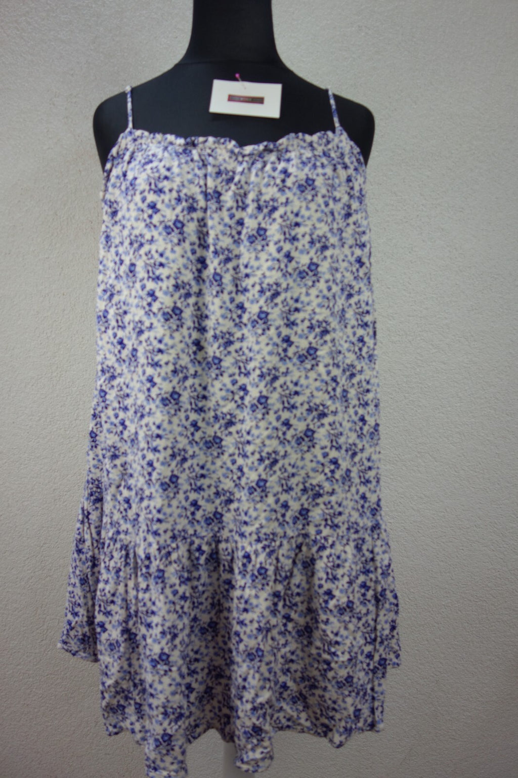 EK3001 Damen Kleid von H&M, blau geblümt, Gr. L0