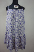 EK3001 Damen Kleid von H&M, blau geblümt, Gr. L0