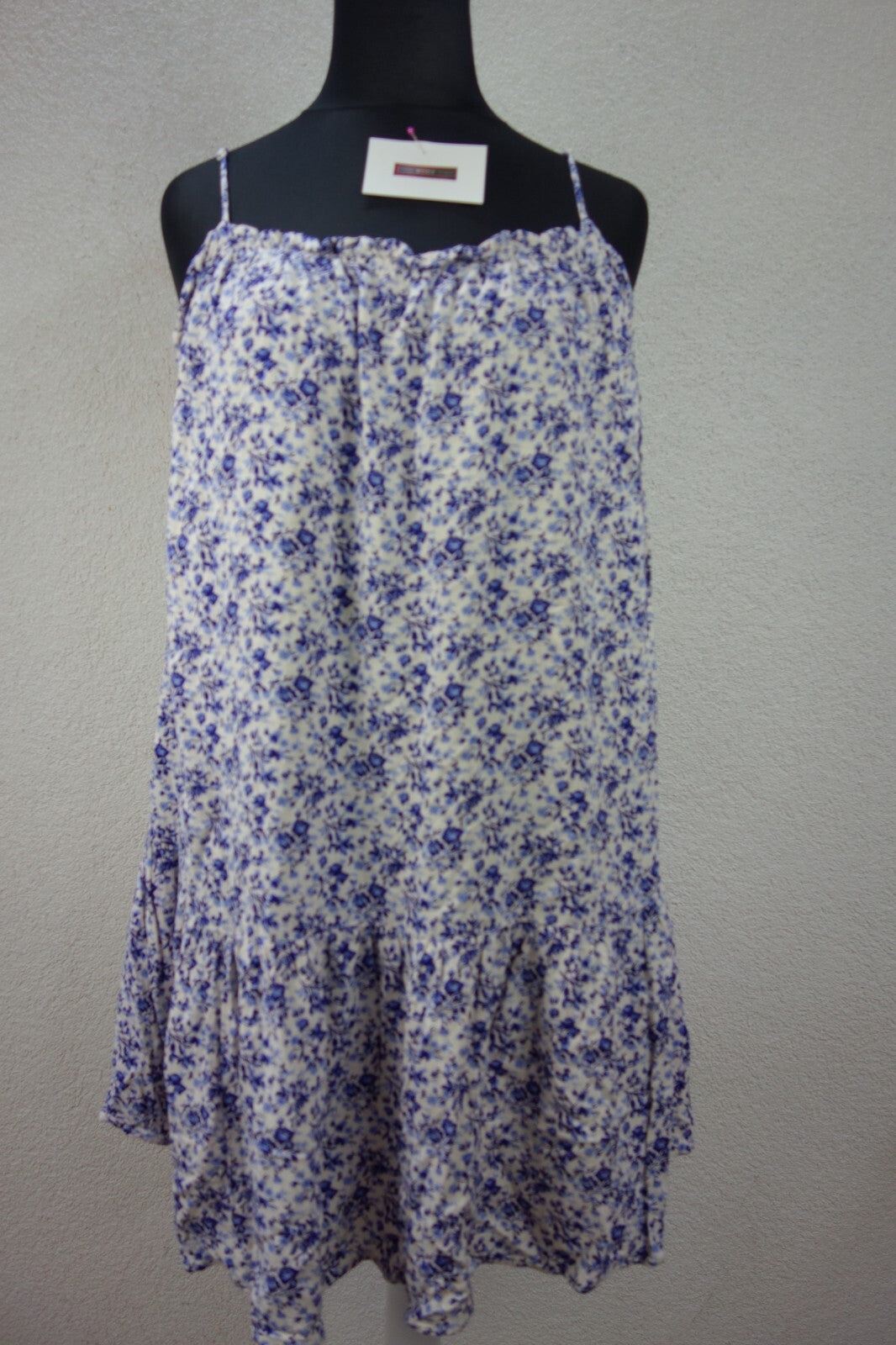 EK3001 Damen Kleid von H&M, blau geblümt, Gr. L0