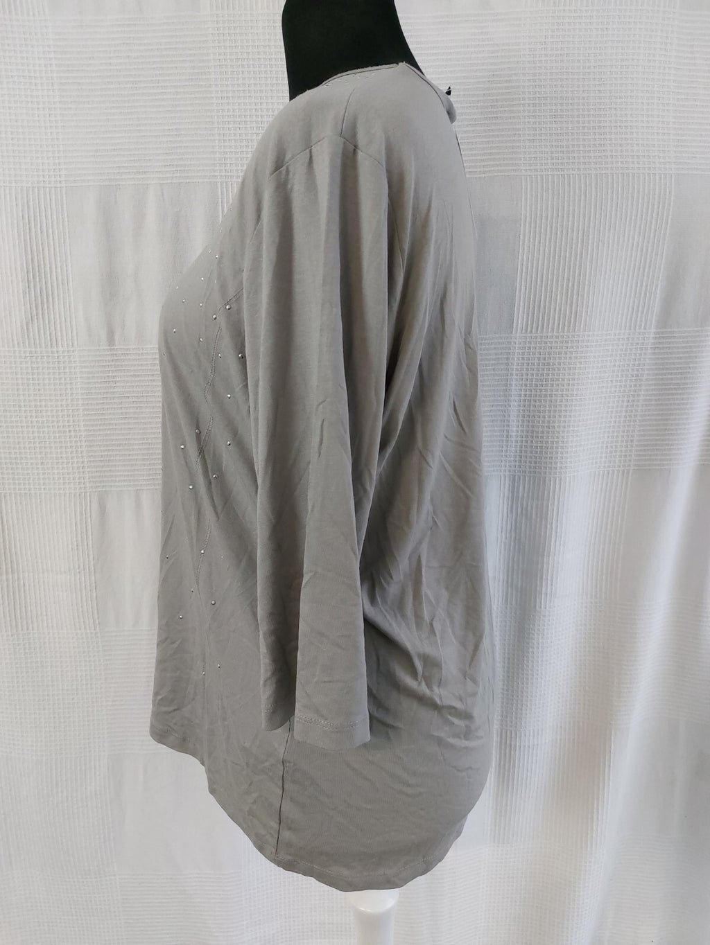 EK3436 Damen Shirt von Bexleys, grau mit Strasssteinen, Gr.XL3