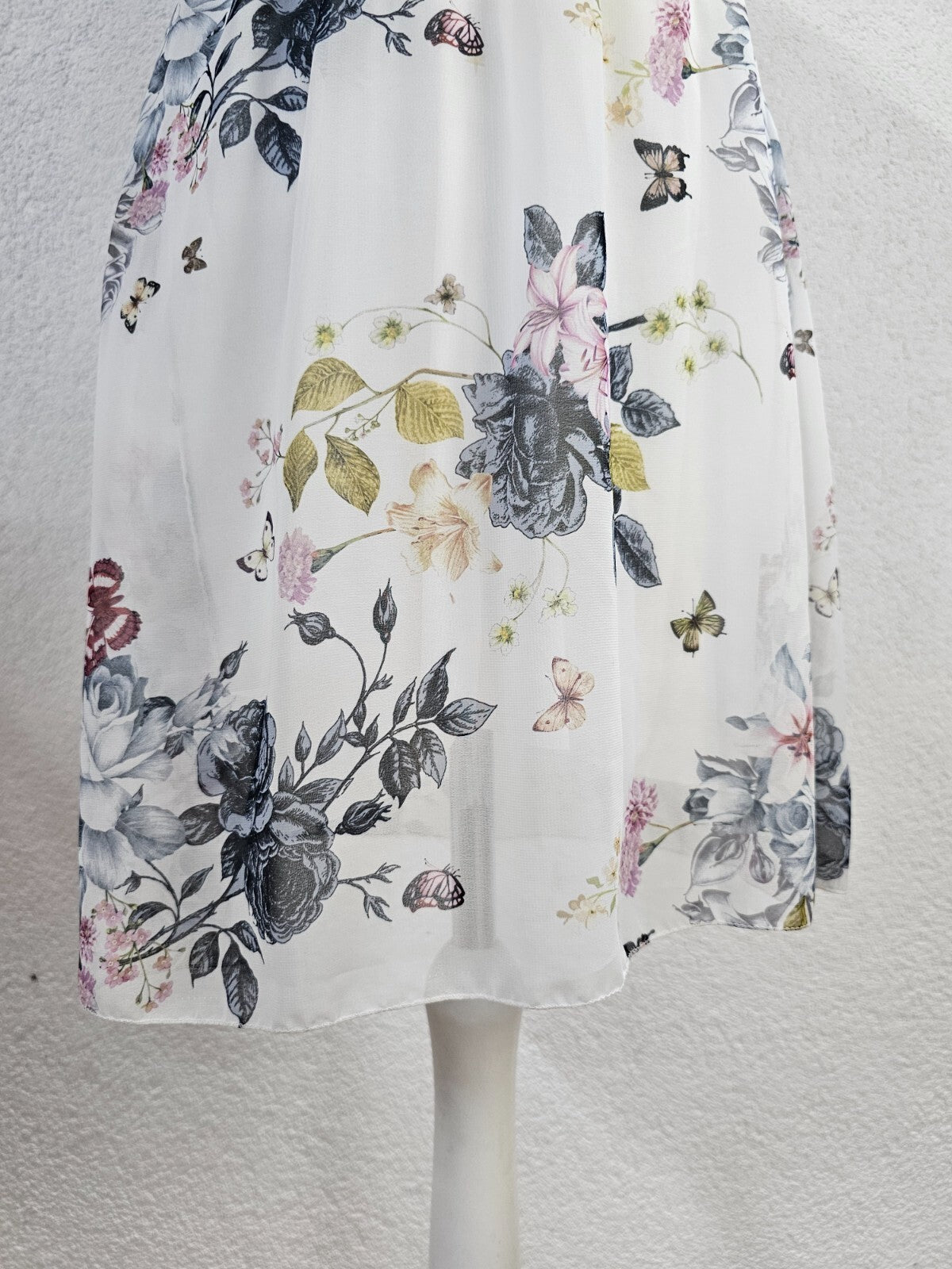 EK3894 Damen Kleid von My Hailys, weiß mit Blumen, Gr.M2