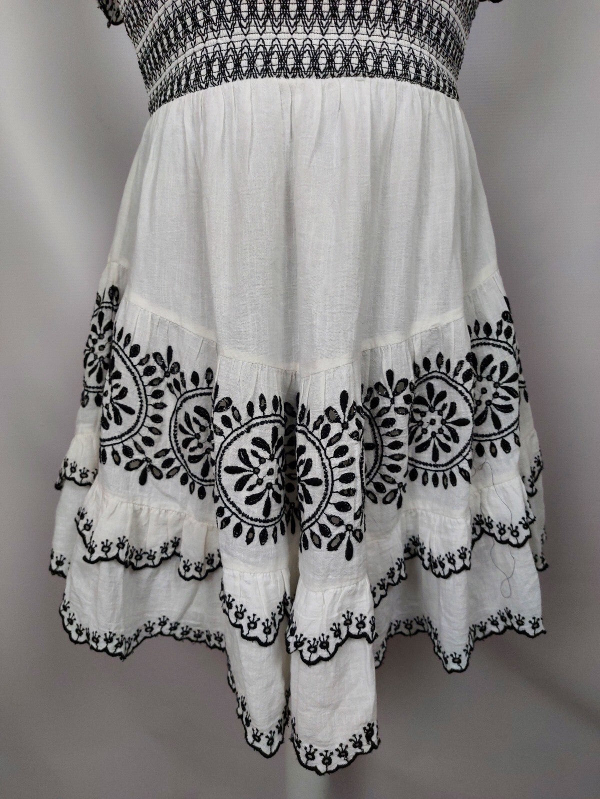 EK4856 Damen Kleid von River Island, weiß-schwarz, Gr.14(XL)2