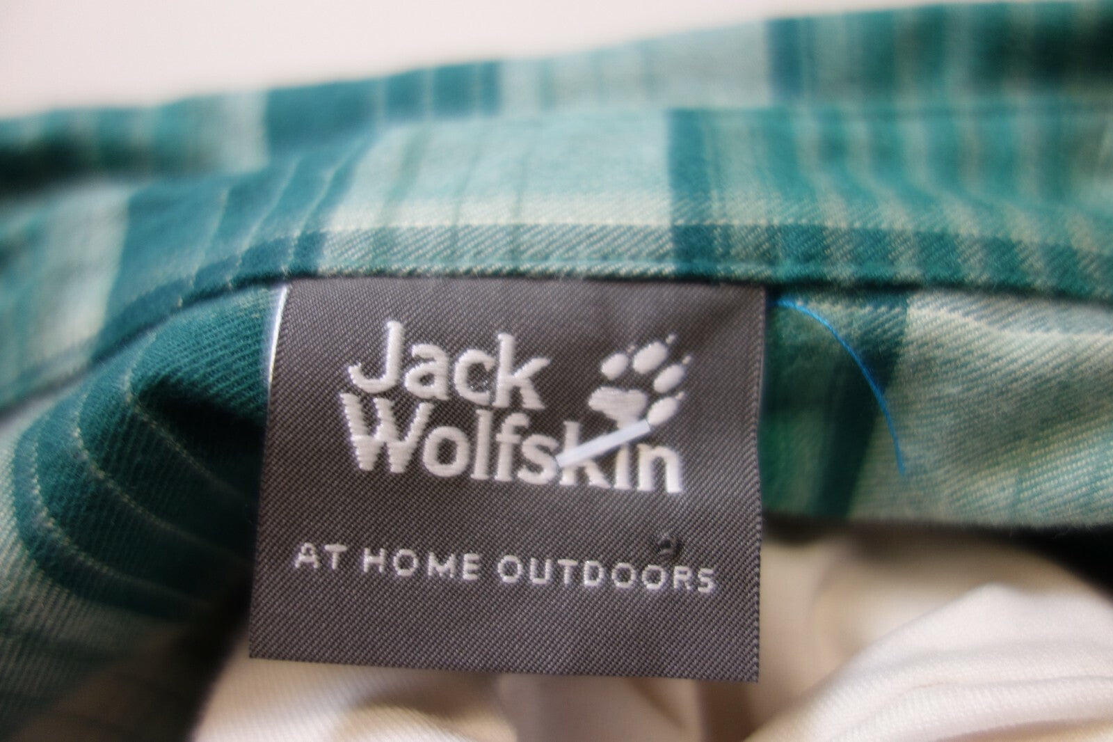 EK0411 Damen Bluse von Jack Wolfskin, grün, kariert, S5