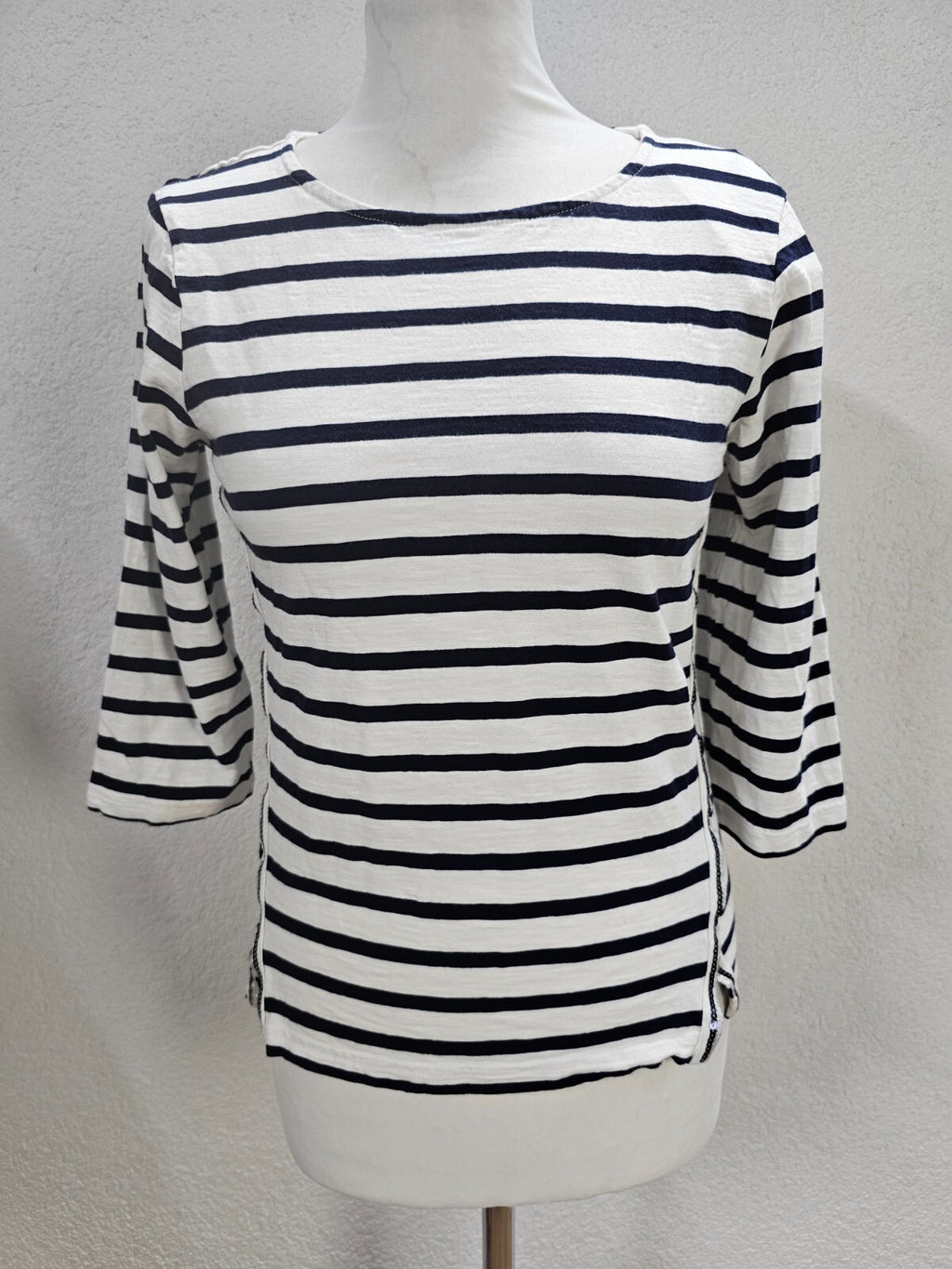 EK2112 Damen Shirt von Woman by Tchibo, weiß/blau gestreift, Gr. 36/380