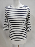 EK2112 Damen Shirt von Woman by Tchibo, weiß/blau gestreift, Gr. 36/380
