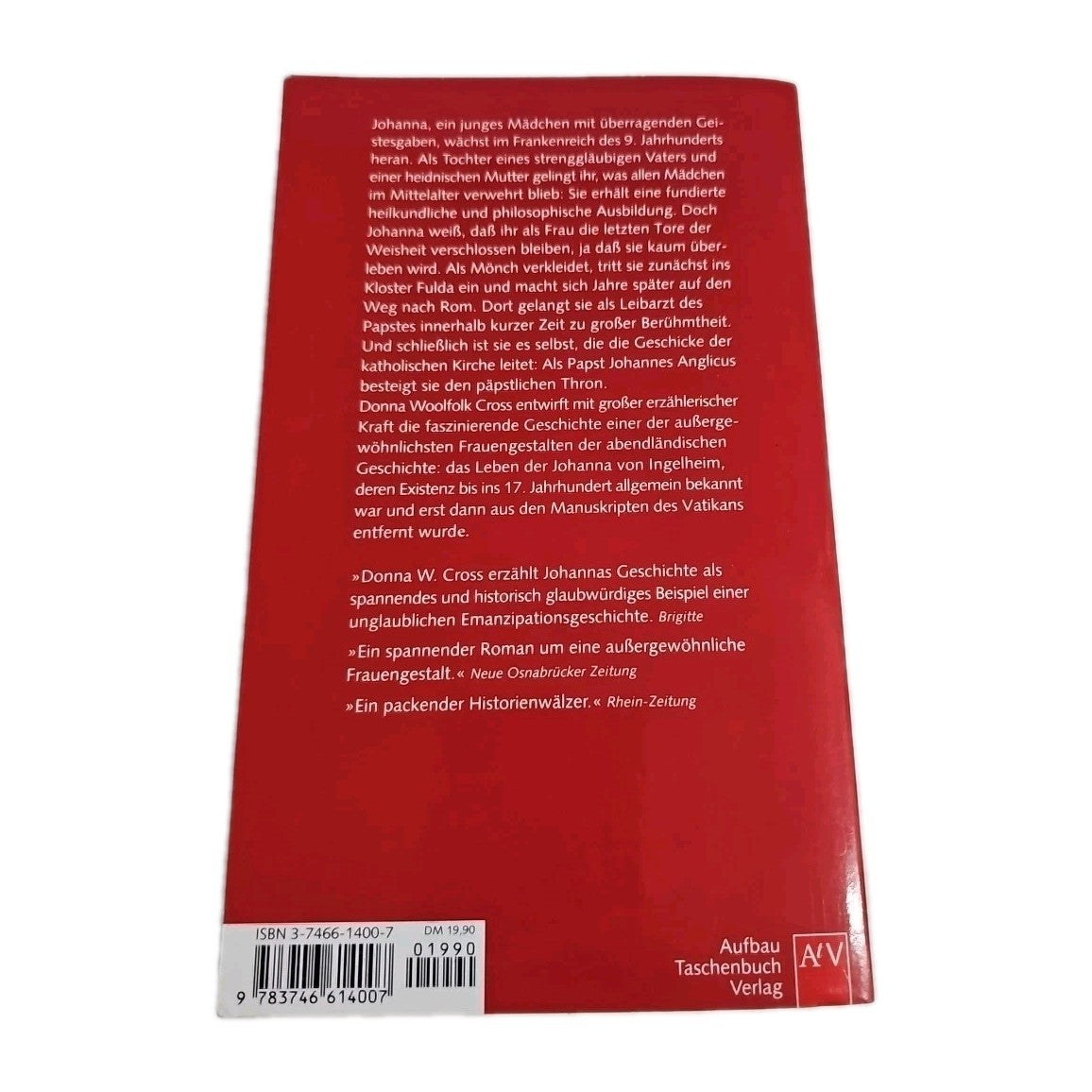 EB4171 Die Päpstin von Donna Woolfolk Cross (1998, Taschenbuch)1