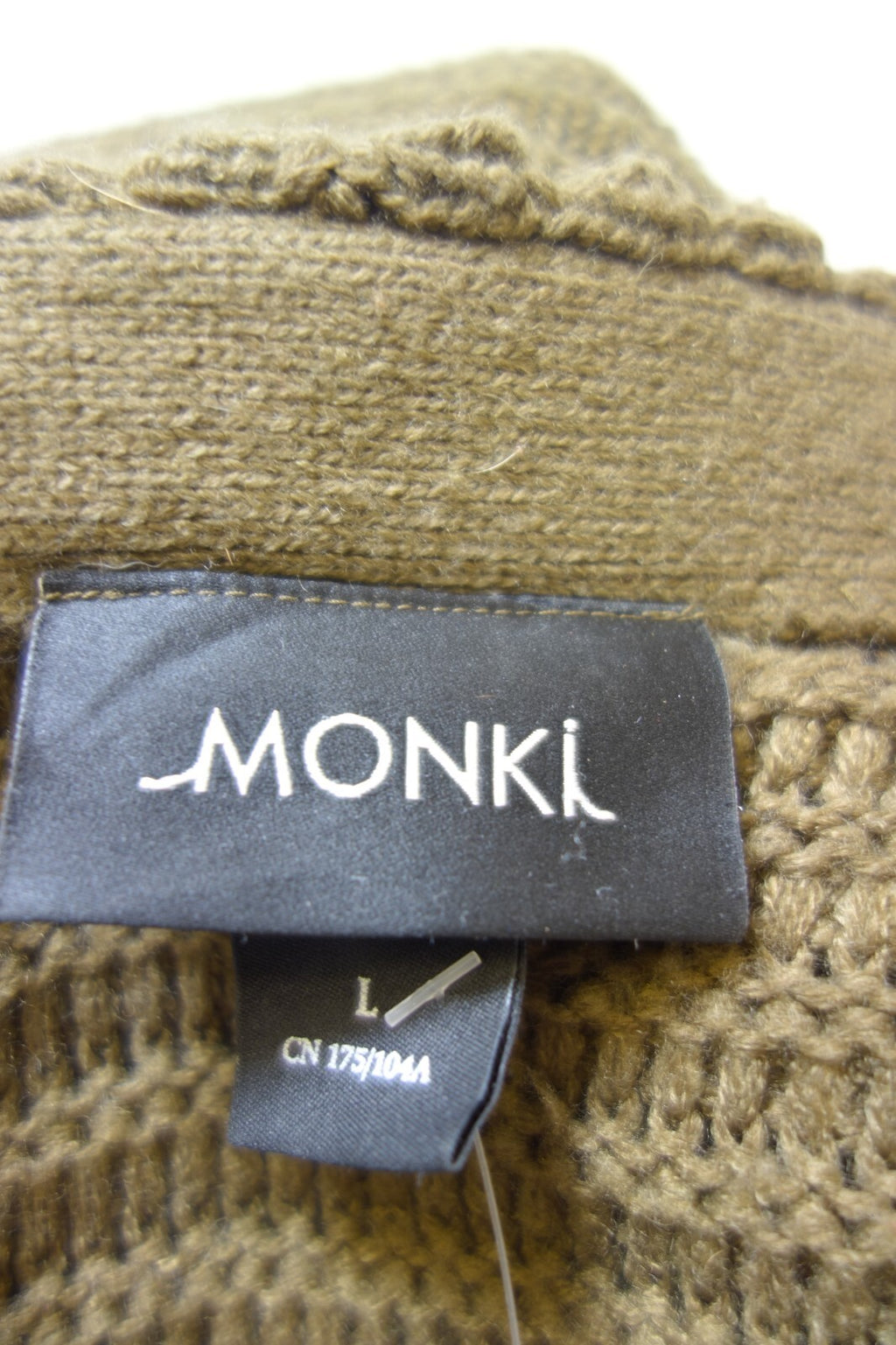 EK3488 Damen Strickjacke von Monki, olivgrün, Gr. L4