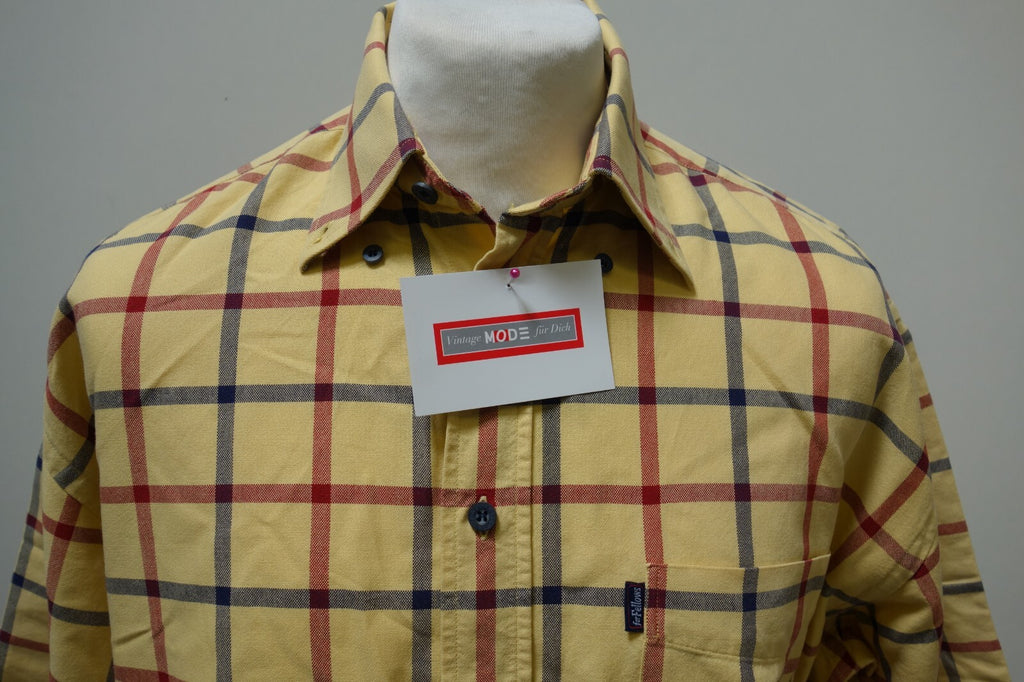 EK1800 Herren Hemd gelb kariert von for Fellows, XL2