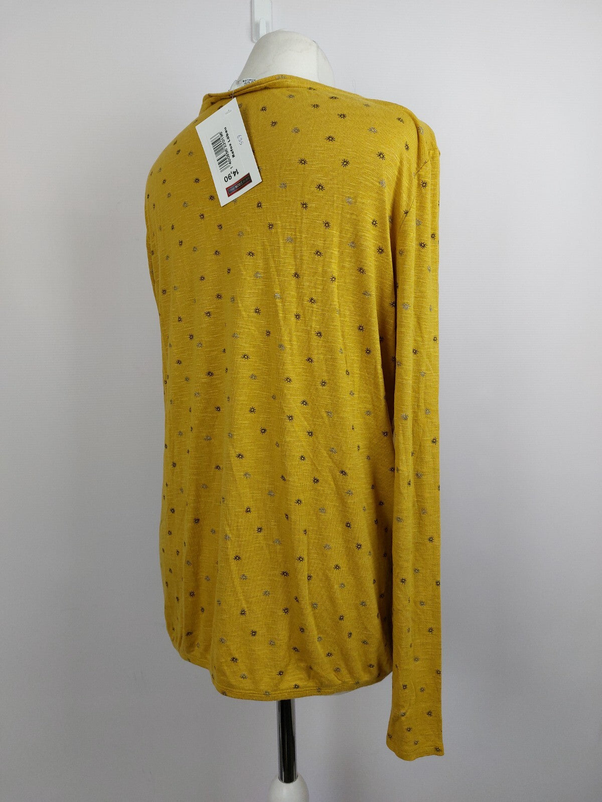 EK0695 Damen Langarmshirt von edc, senfgelb, Gr. XL3